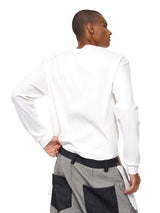 Men's White Eye Print Knit Sweatshirt