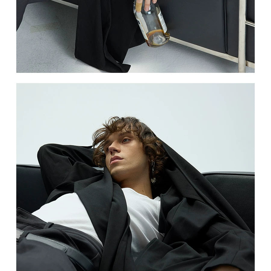 Thick Multi-Wear Hooded Scarf Blazer Coat