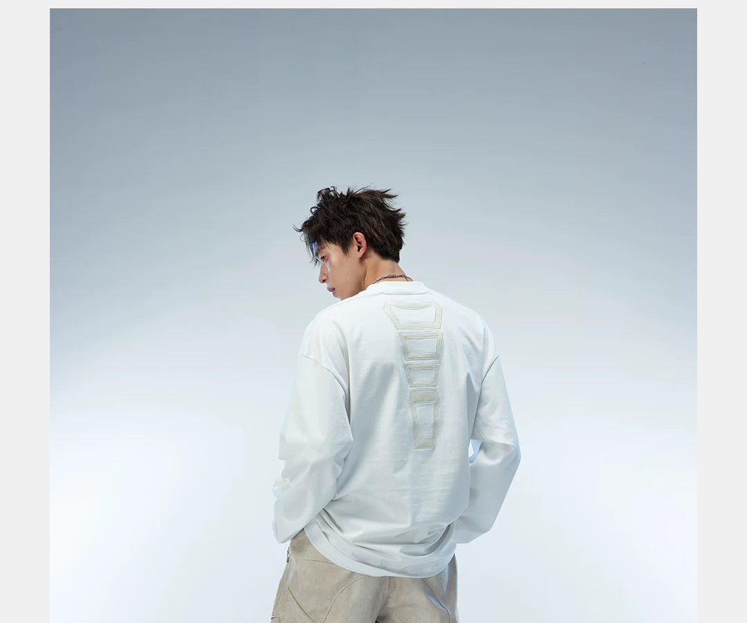 Long Sleeve Unisex Litchi Patch Tee