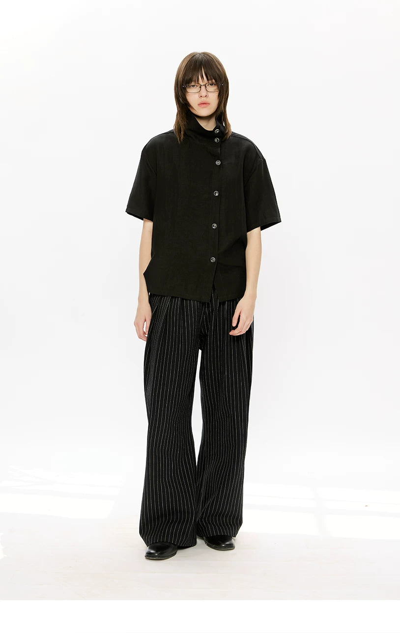 Linen Lyocell Short-Sleeve Shirt