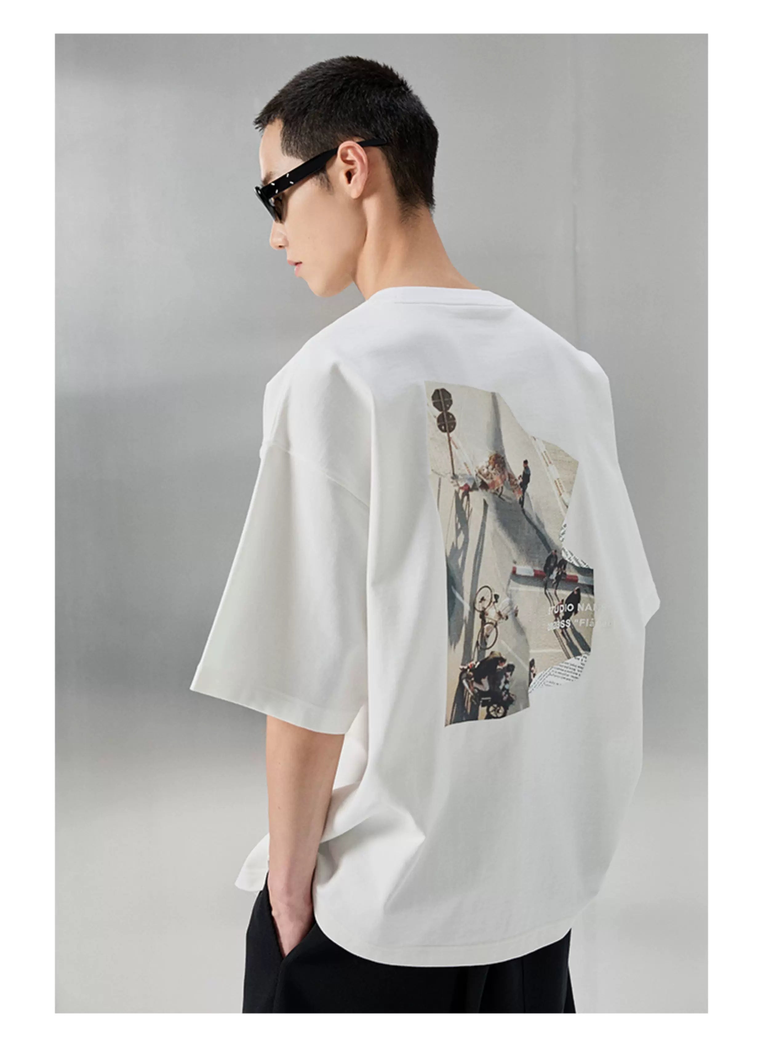 Oversized Heavyweight Printed Embroidered Tee