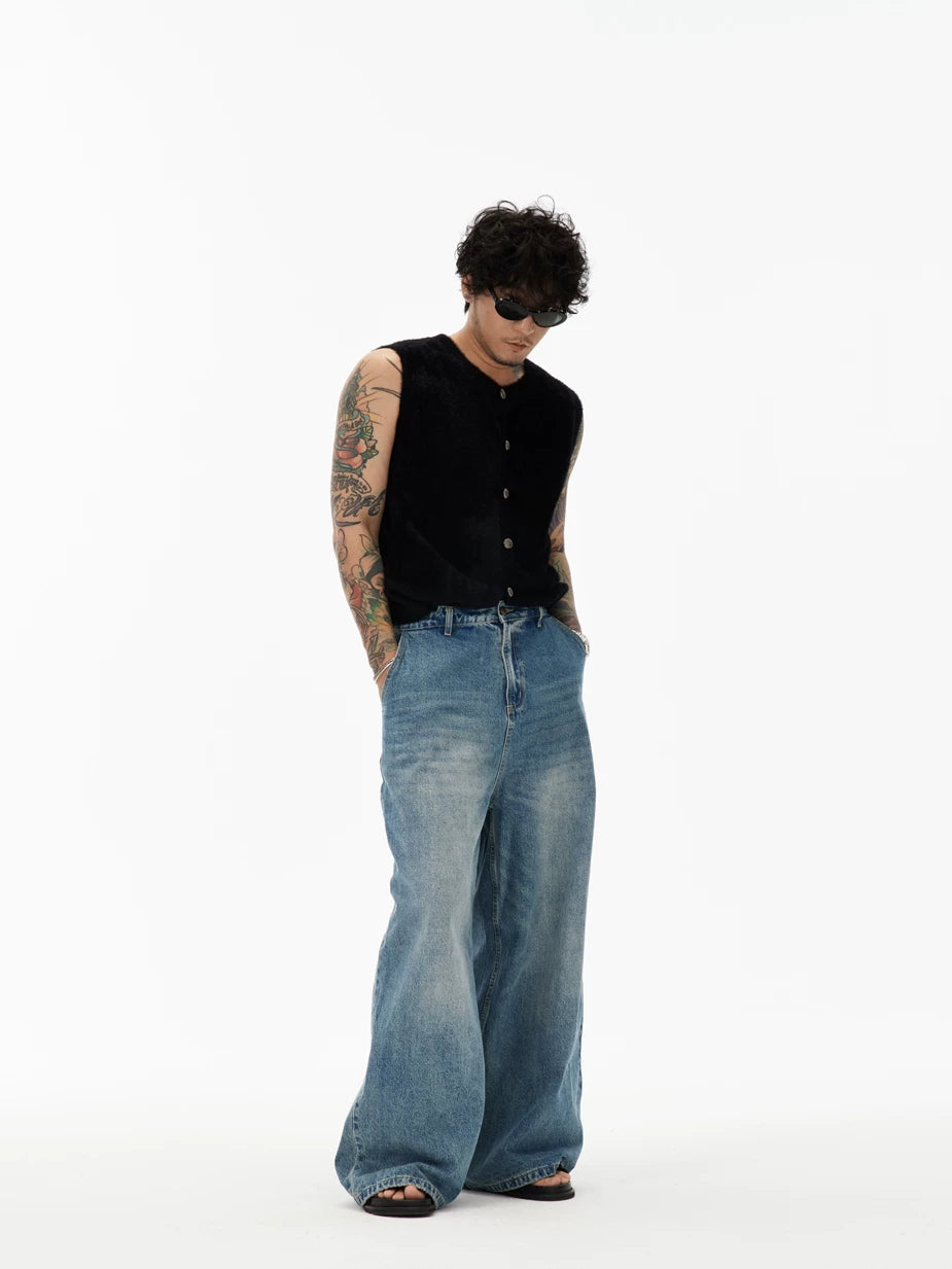 Black Sleeveless Knit Vest