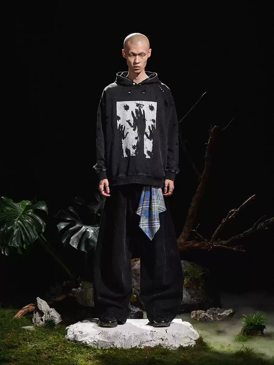 Multi-wear Detachable Washed Jeans