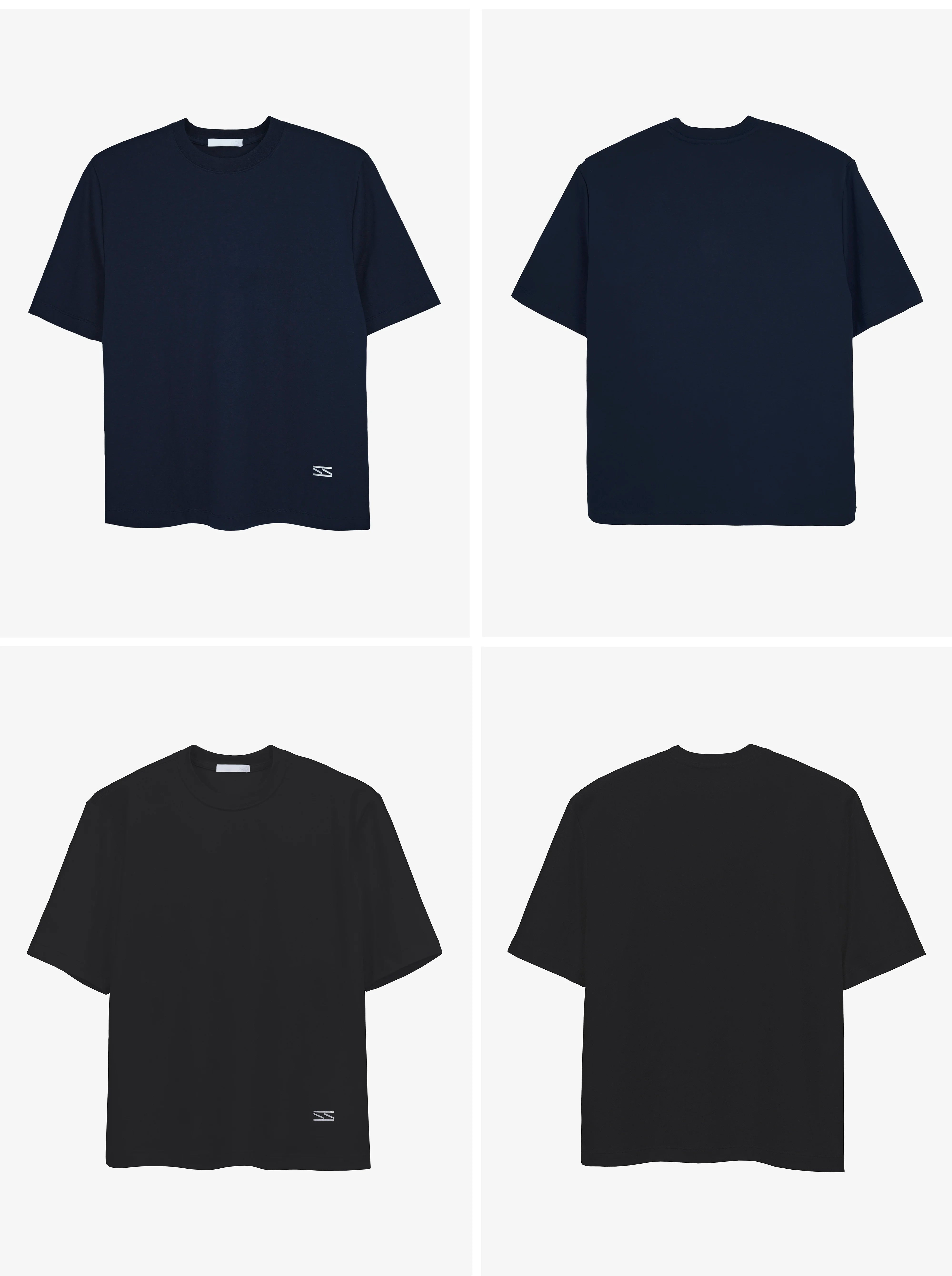 Basic Oversized Silver Foil Cool Tees