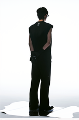 Black Deconstructed Padded Tank Top