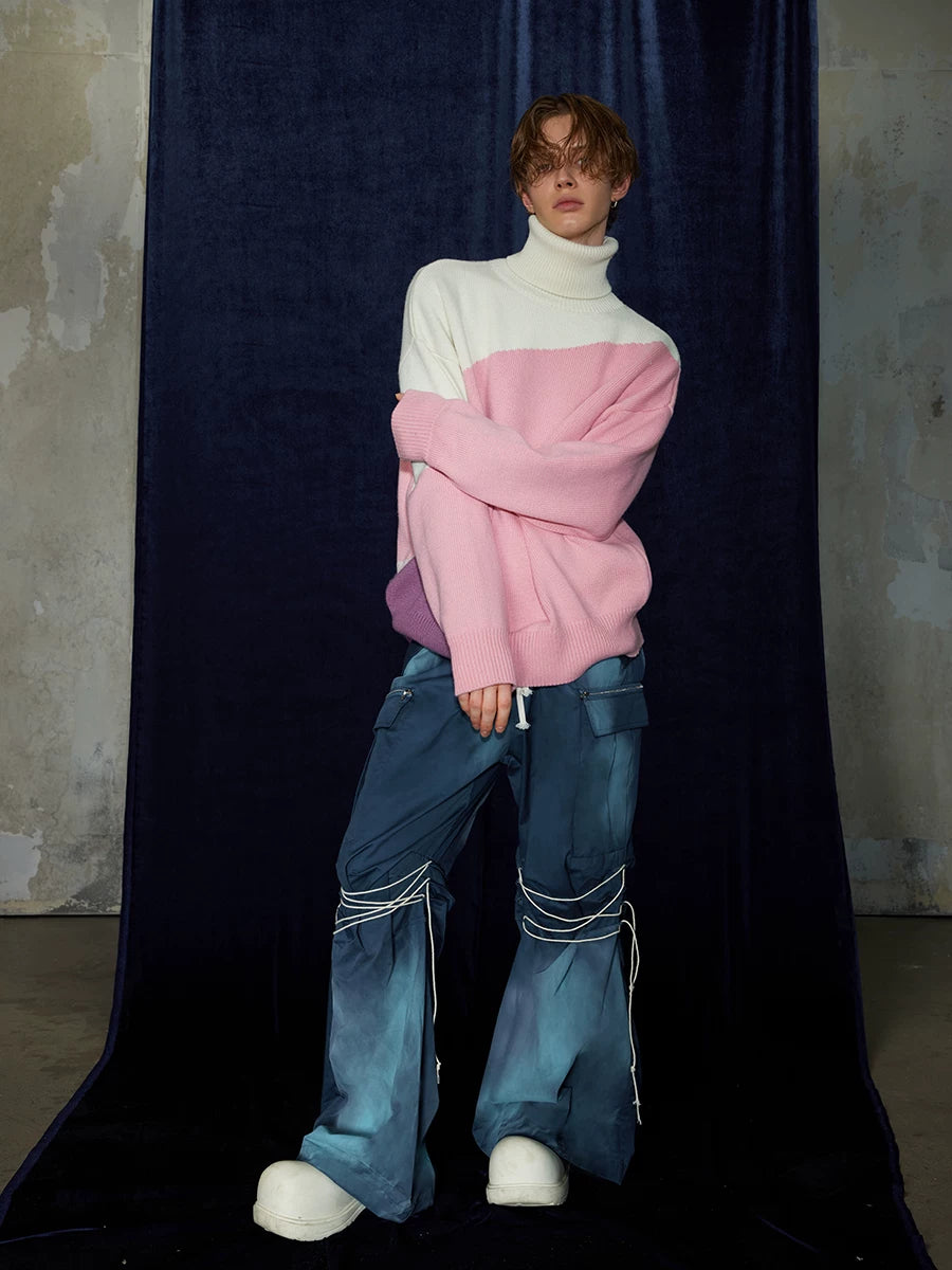 Mid-length Thick Wool Blend Turtleneck Sweater