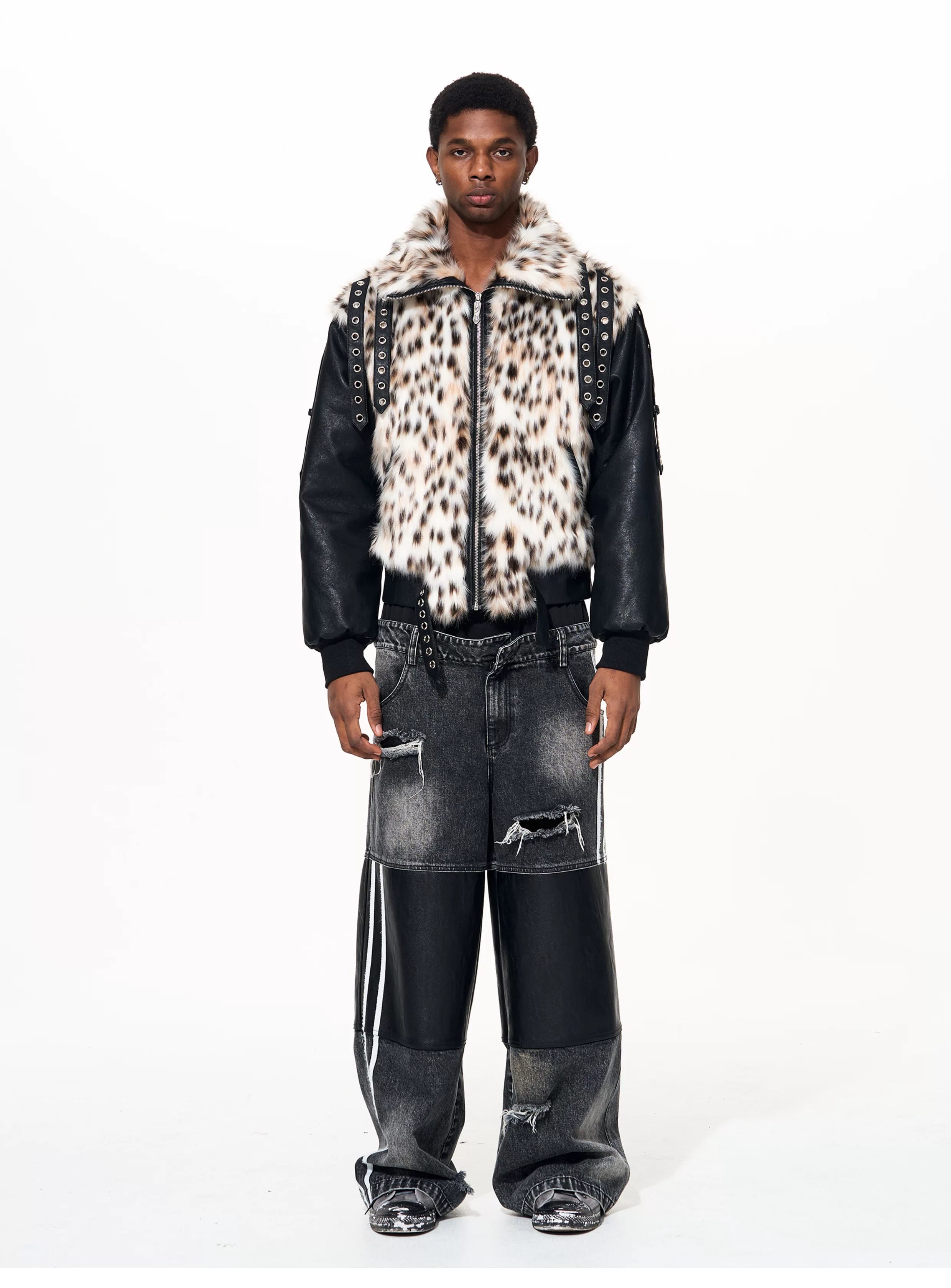 Men's Winter Fur Patchwork Padded Coat