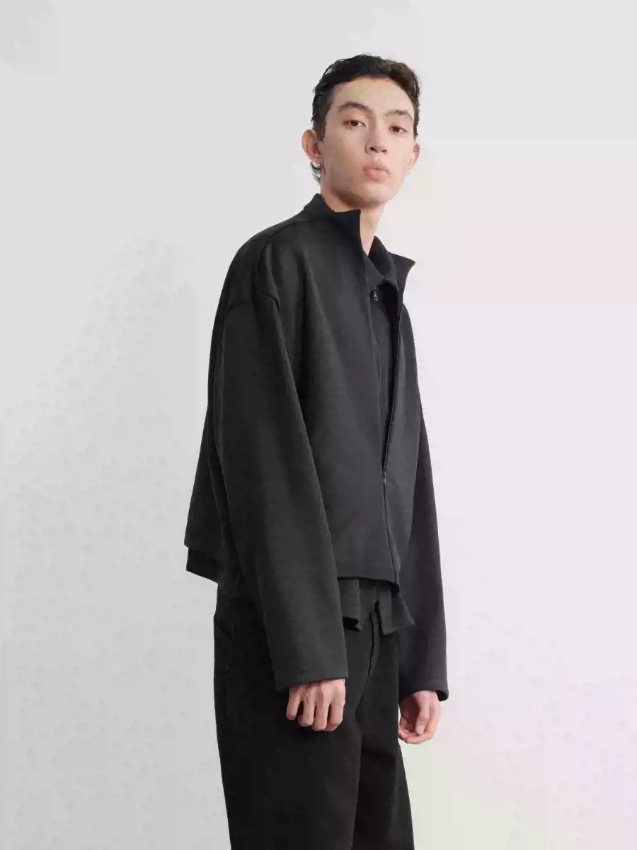 Double Layer Tencel Zipper Shirt