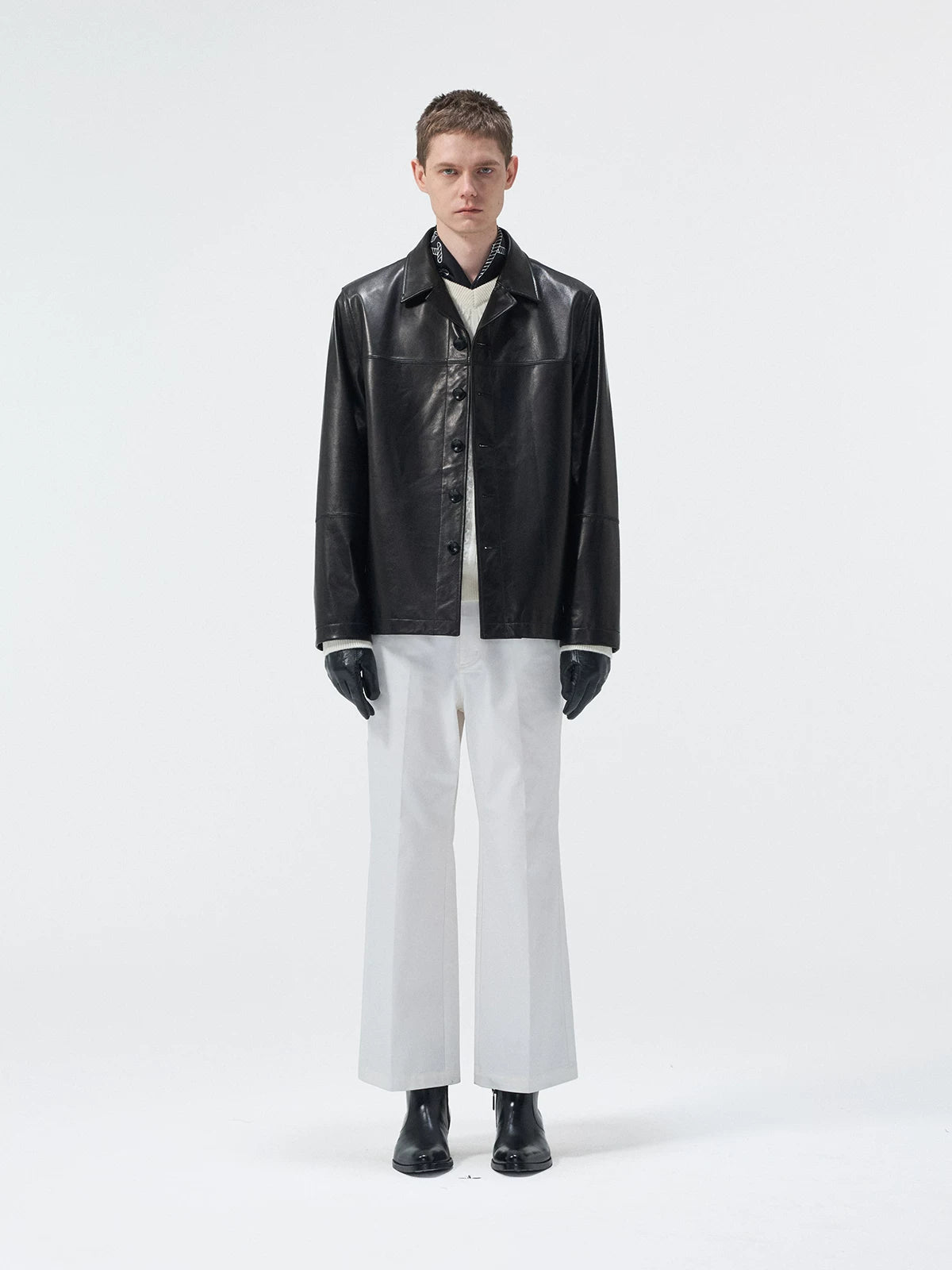 Cupro Lined Suede Leather Lapel Jacket
