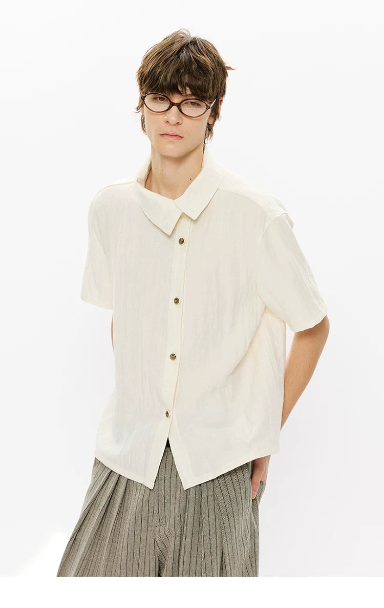 Linen Lyocell Short-Sleeve Shirt