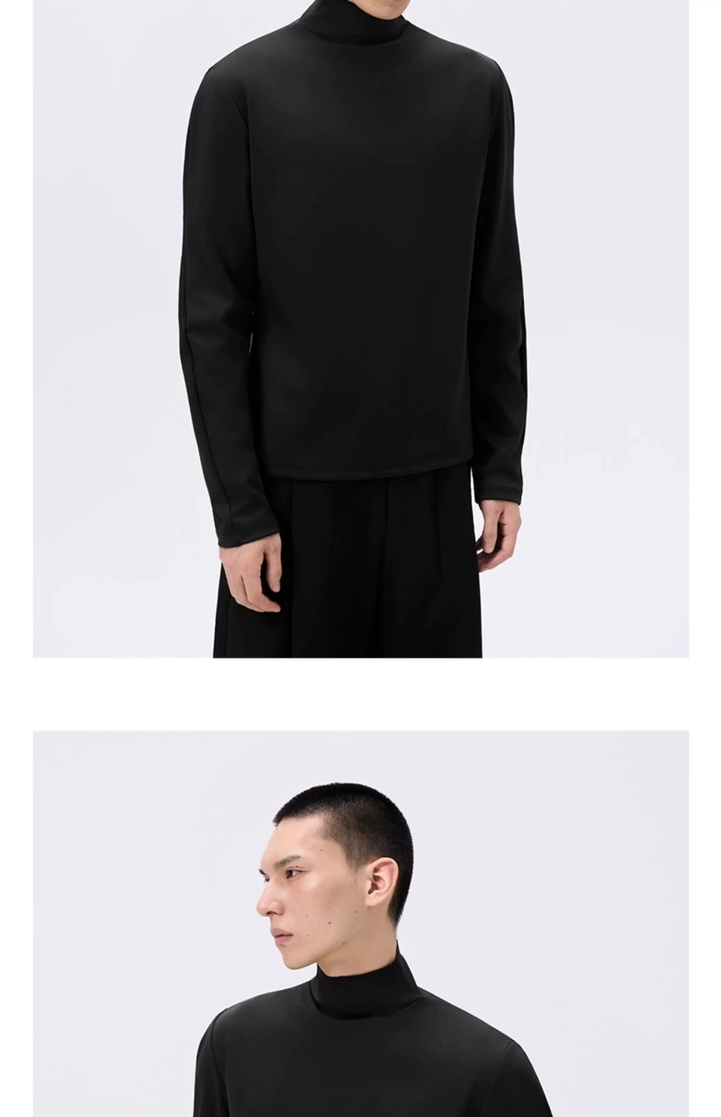 Cropped Slim Fit Long Sleeve Tee