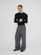 Elastic Waist Suit Pants