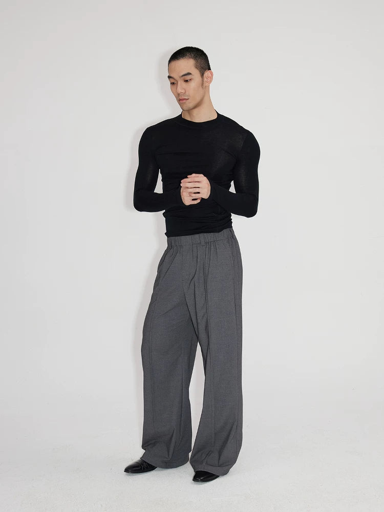 Elastic Waist Suit Pants