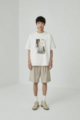 Draped Drawstring Elastic Waist Pleated Shorts