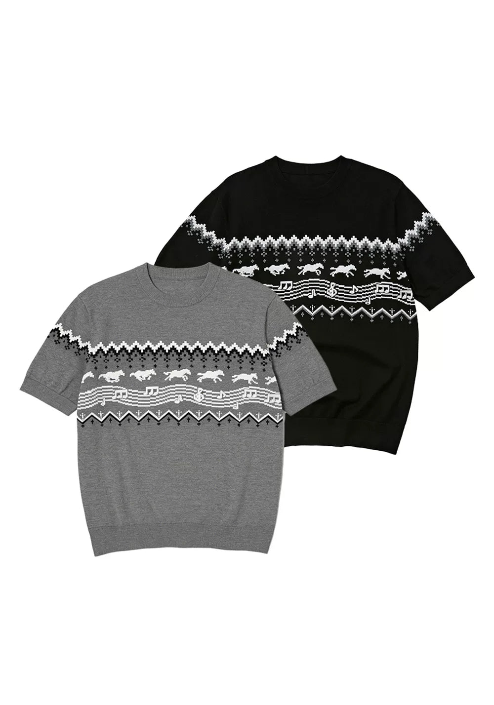 Antibacterial Lyocell Fair Isle Note Tee