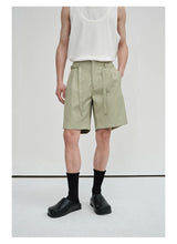 Draped Drawstring Elastic Waist Pleated Shorts