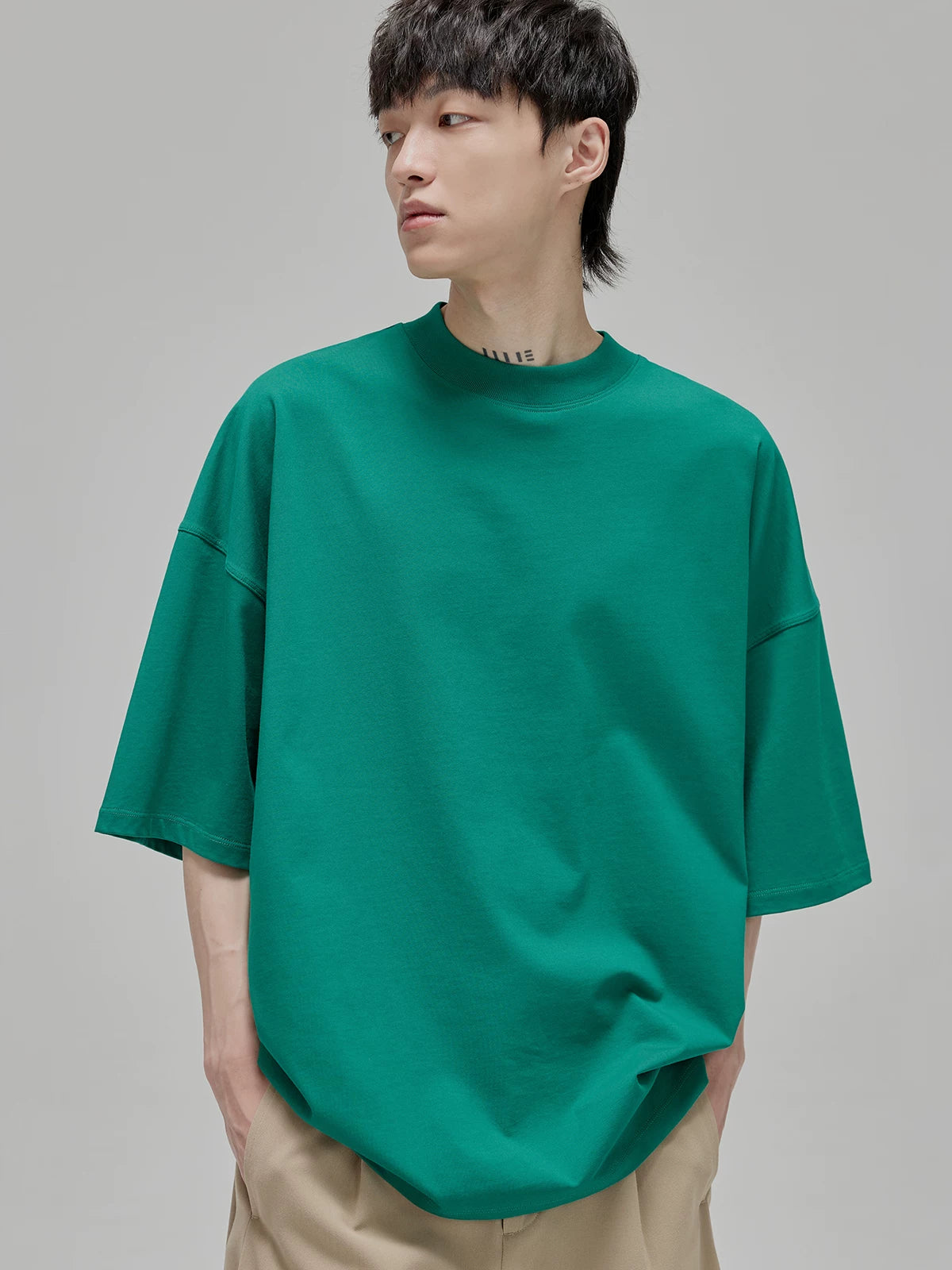 Vintage Ribbed Half Sleeve Tees