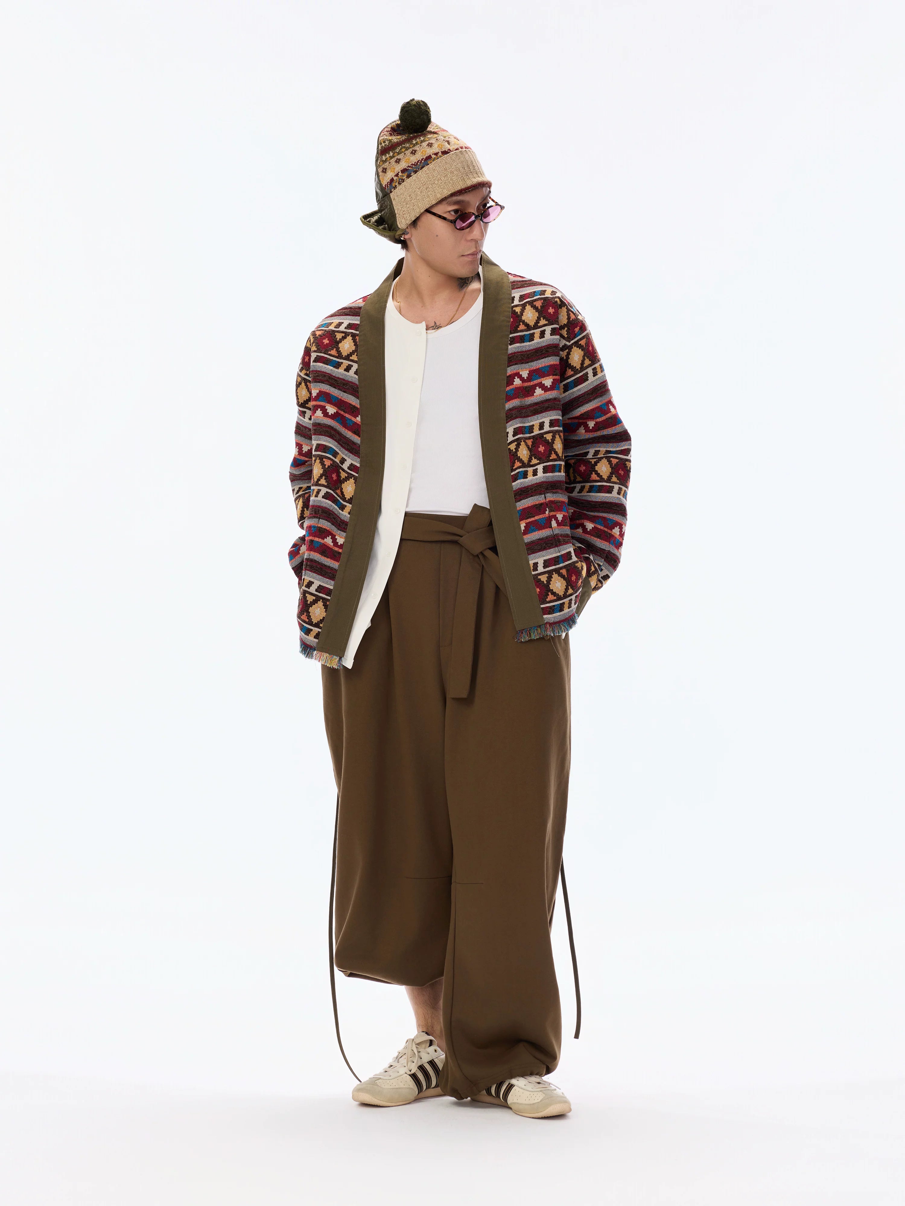Vintage Jacquard Oversized Kimono Coat
