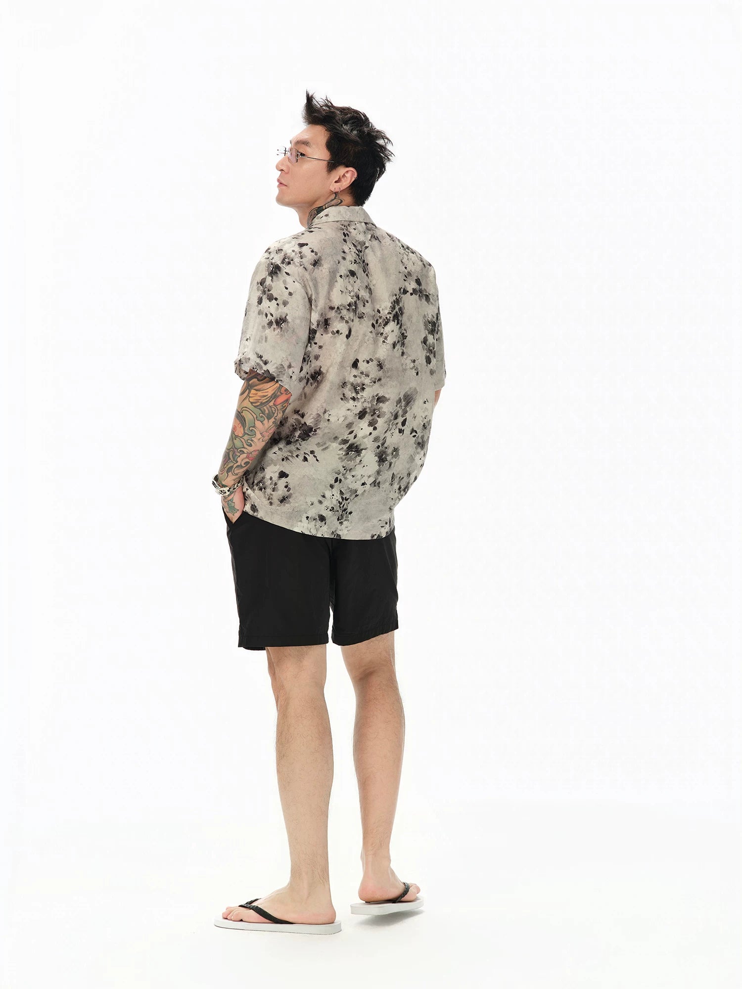 Muted Rose Silk Hawaiian Shirt