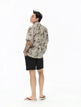 Muted Rose Silk Hawaiian Shirt