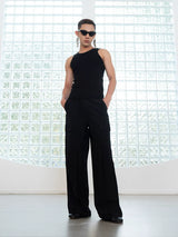 Y2K Black Devil Wings Slim Tank