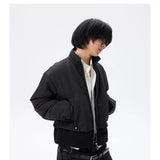 Oversized Curved Sleeves Ribbed Down Jacket