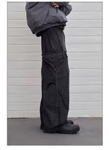 Vintage Deconstructed Washed Wide Leg Jeans