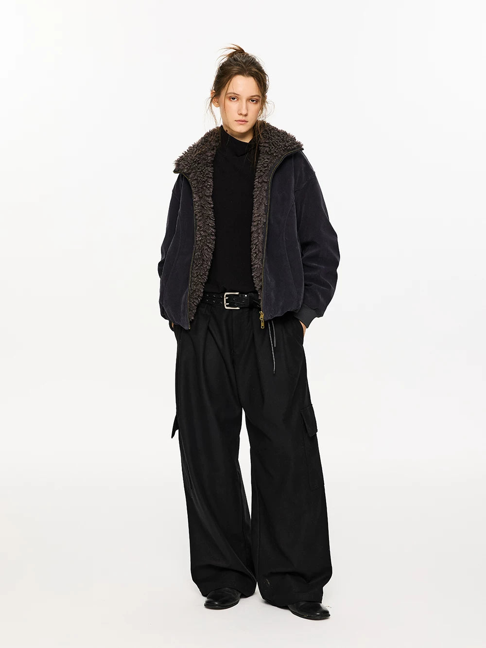 Men's Suede Lapel Winter Teddy Coat