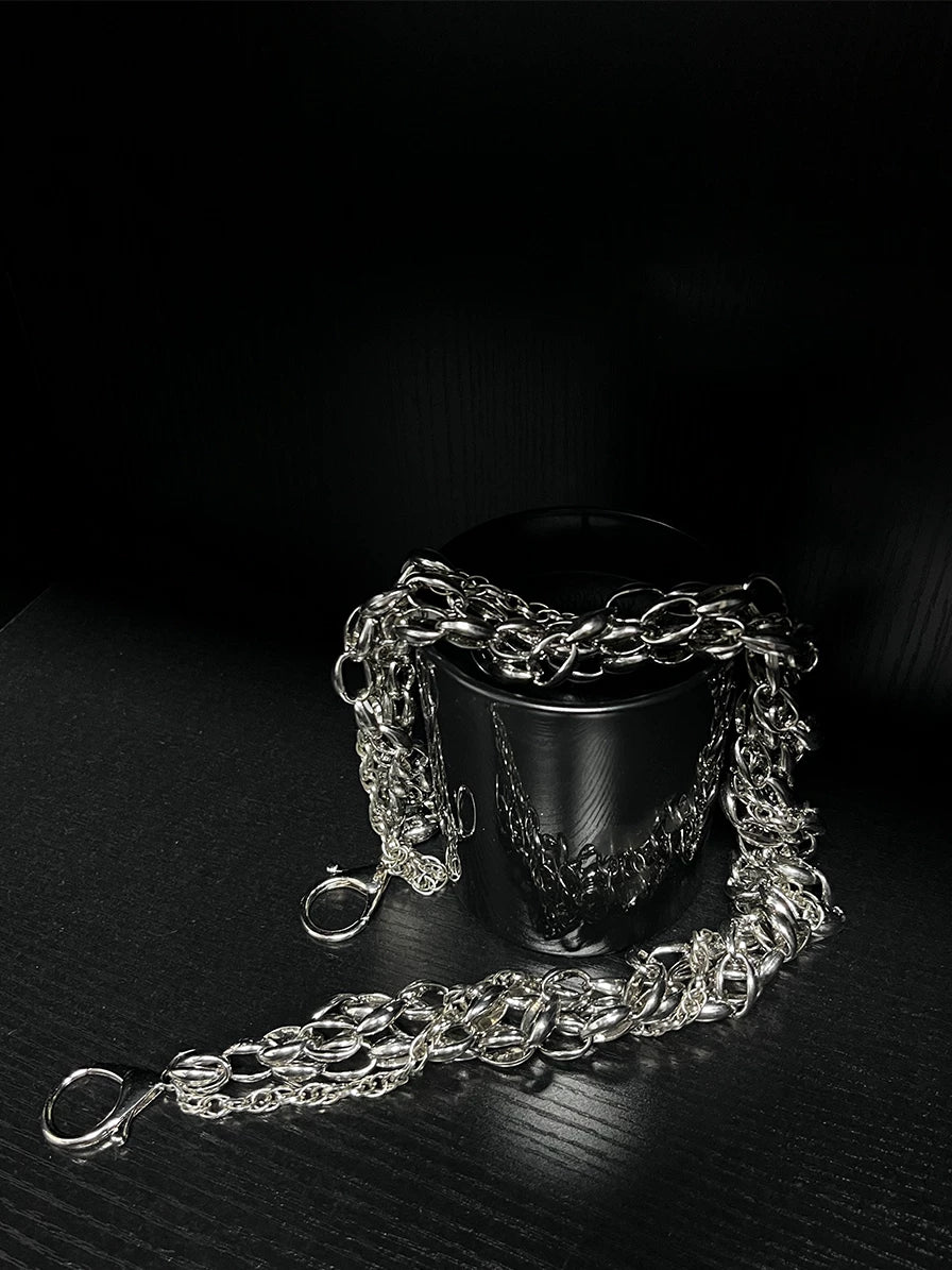 Men's Silver Triple Spiral Pants Chain