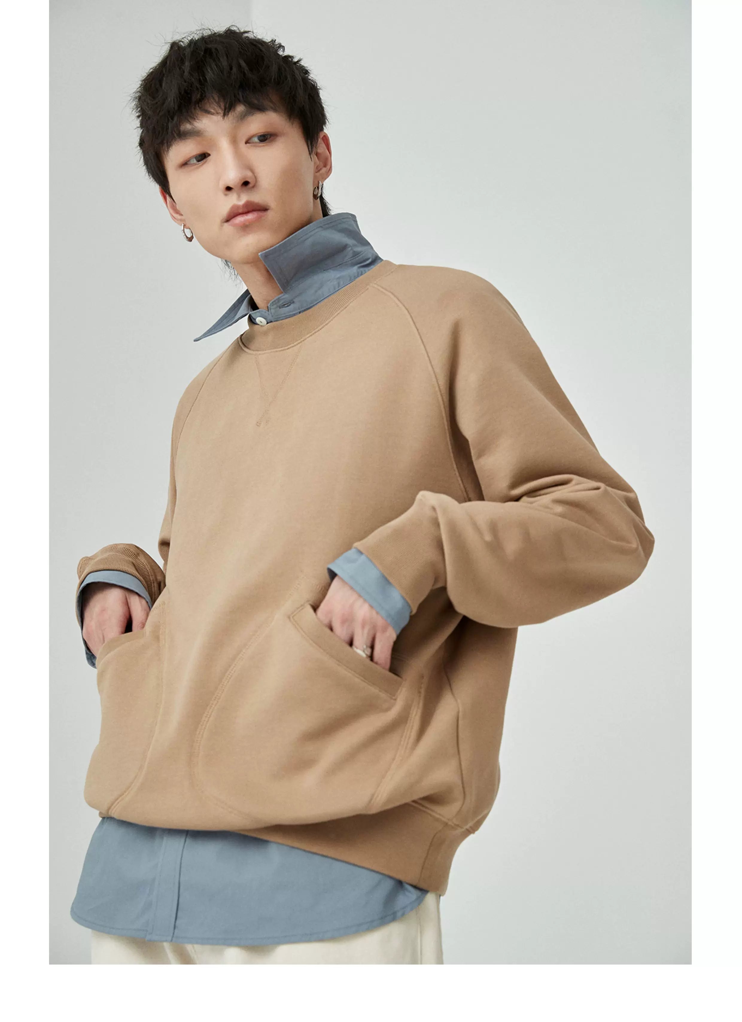 Split Pocket Basic Cotton Shirt