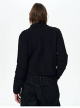 Men's Black Knit Sweater Coat