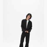 Soft Space Cotton Boxy Zip Sweatshirt