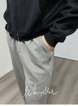 Flared Space Cotton Sweatpants With Pockets