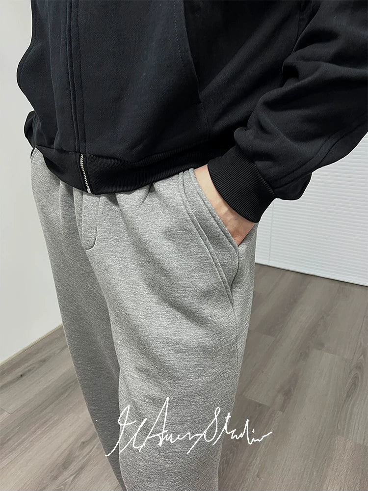 Flared Space Cotton Sweatpants With Pockets