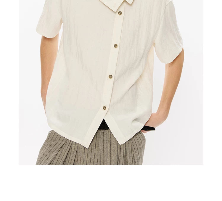 Linen Lyocell Short-Sleeve Shirt
