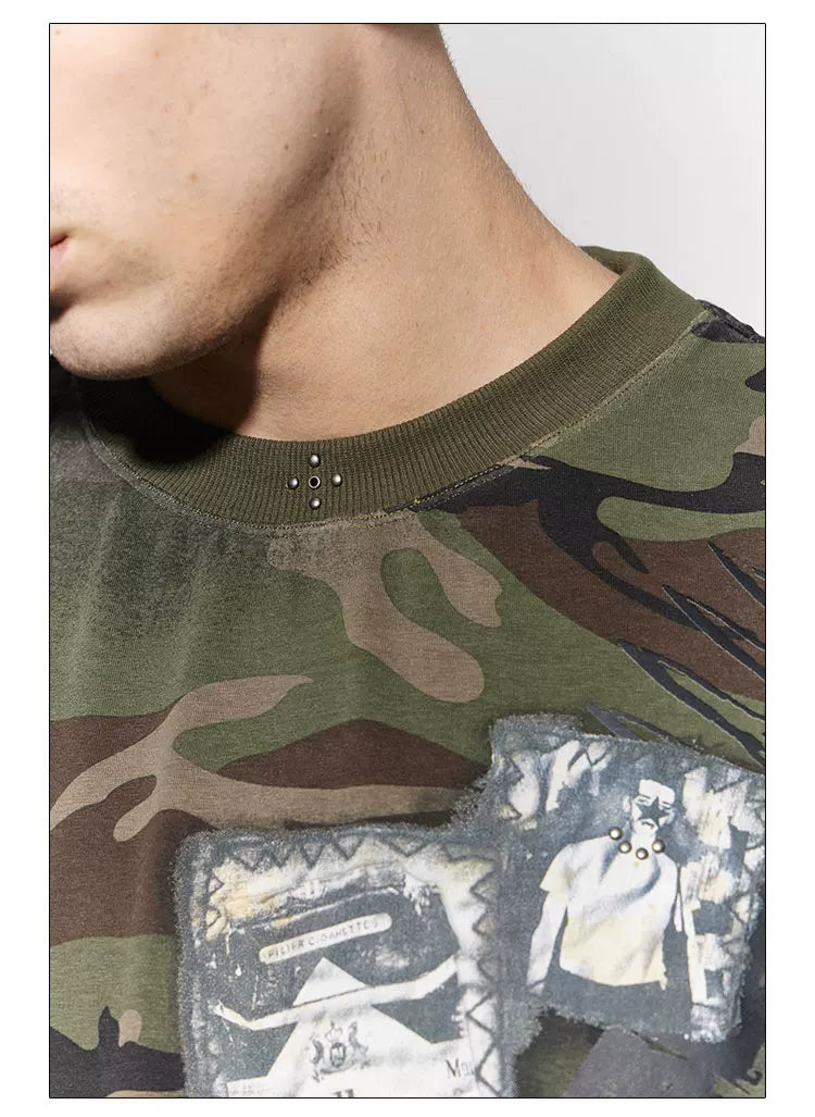 American Camo Cross Gun Tee