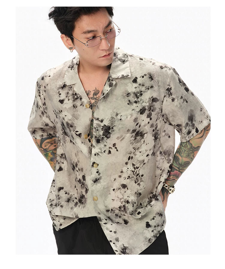 Muted Rose Silk Hawaiian Shirt