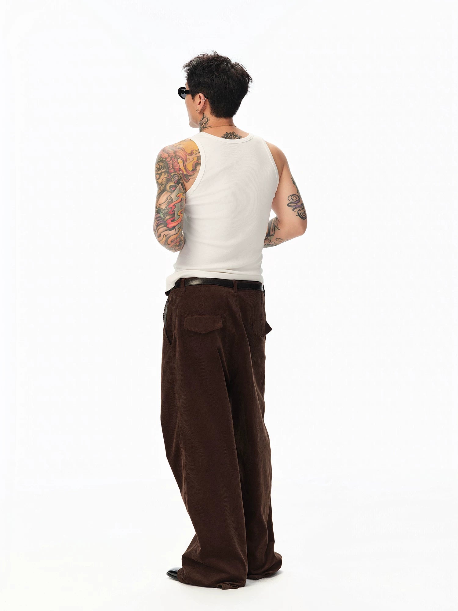 Imported Corduroy Wide Leg Straight Pants