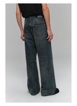 Heavyweight Slub Washed Straight Jeans