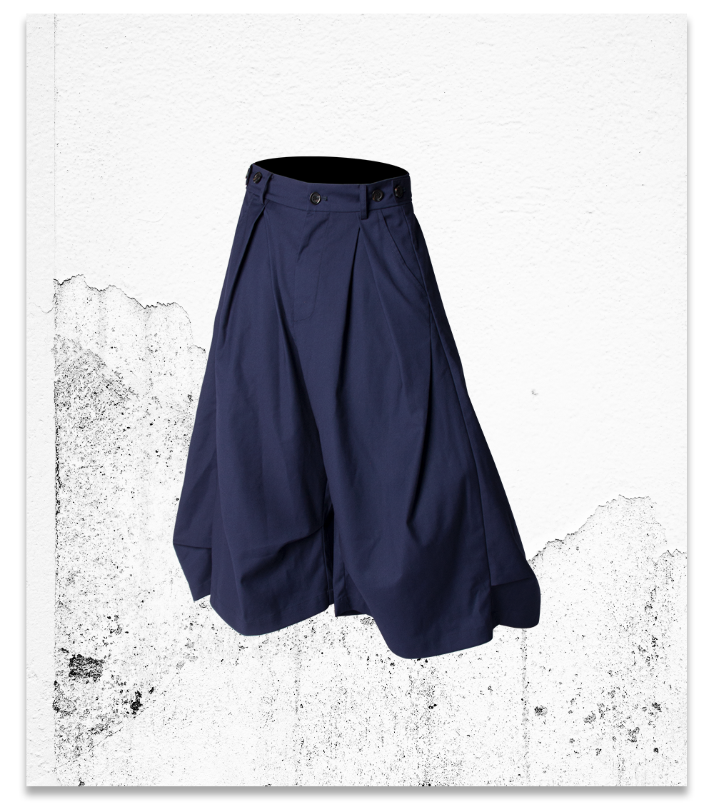 Pleated Draped Cropped Dress Pants