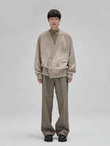 Vintage Pleated Wide Waist Casual Pants