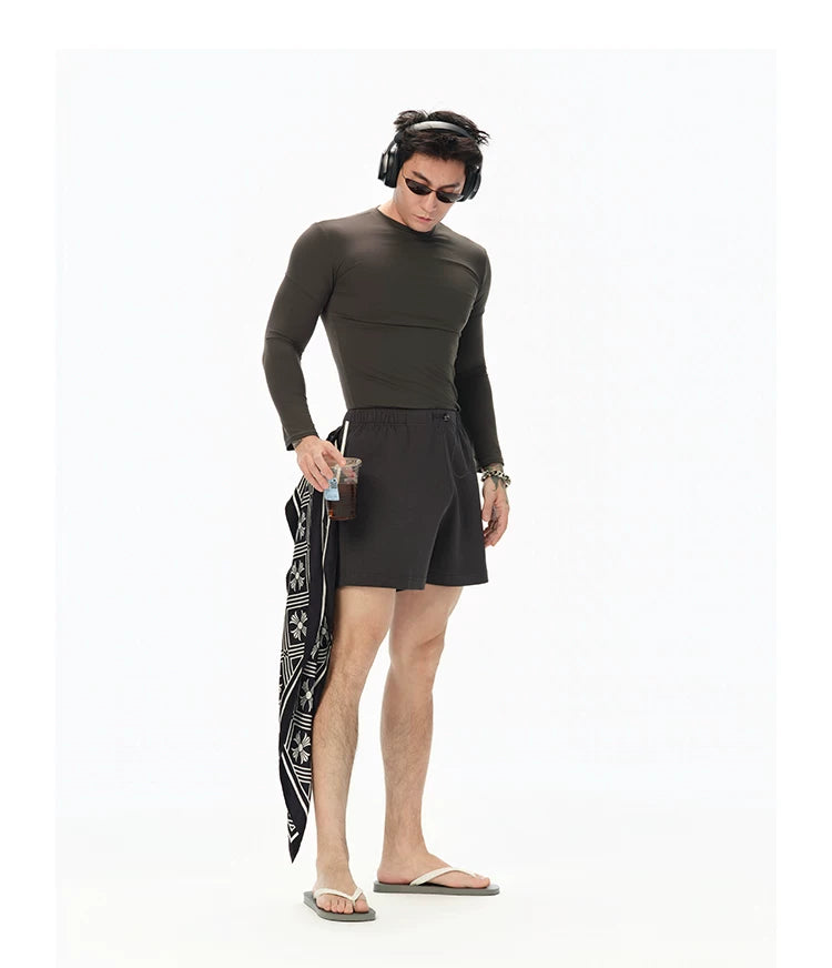 Soft Quick-Dry Fitted Long-Sleeve Top