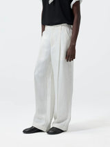 Straight Leg Hemp Linen Blend Pants