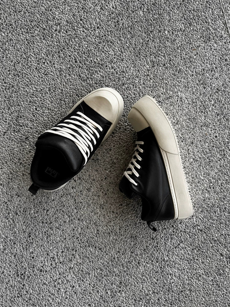 Nappa Leather Low-top Chunky Sneakers