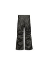 Nightfang Black Waxed Flared Jeans