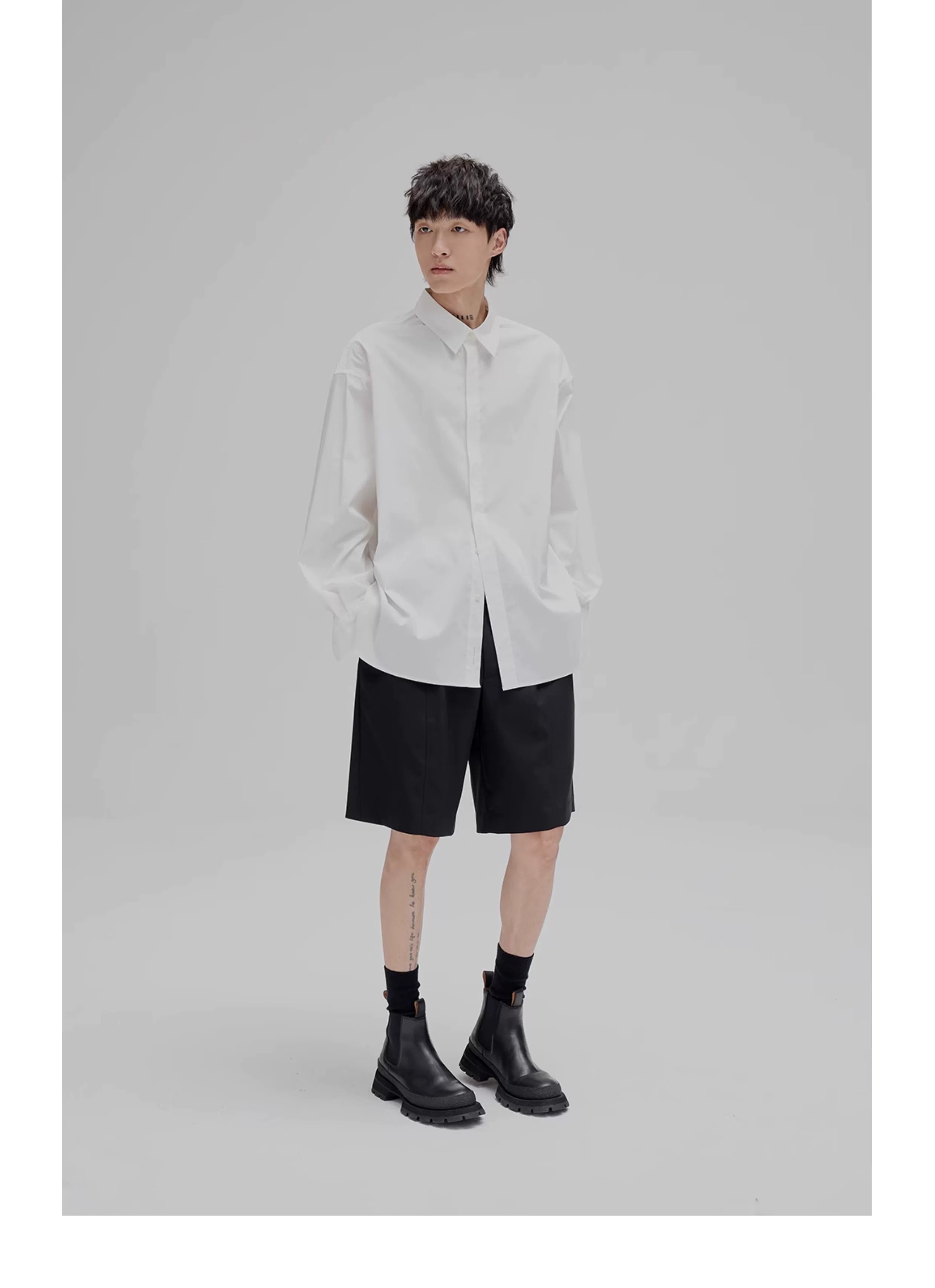 Basic Embroidered Pima Cotton Blend Shirt