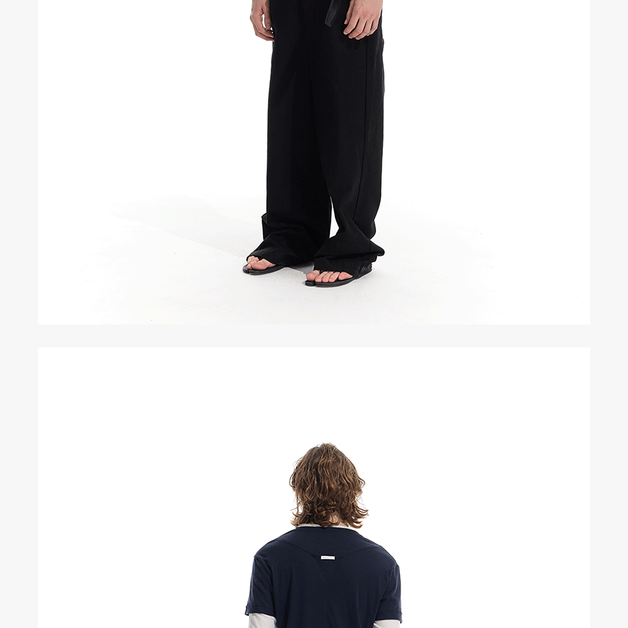 Lightweight Colorblock Two-in-one Three-quarter Sleeve Tee