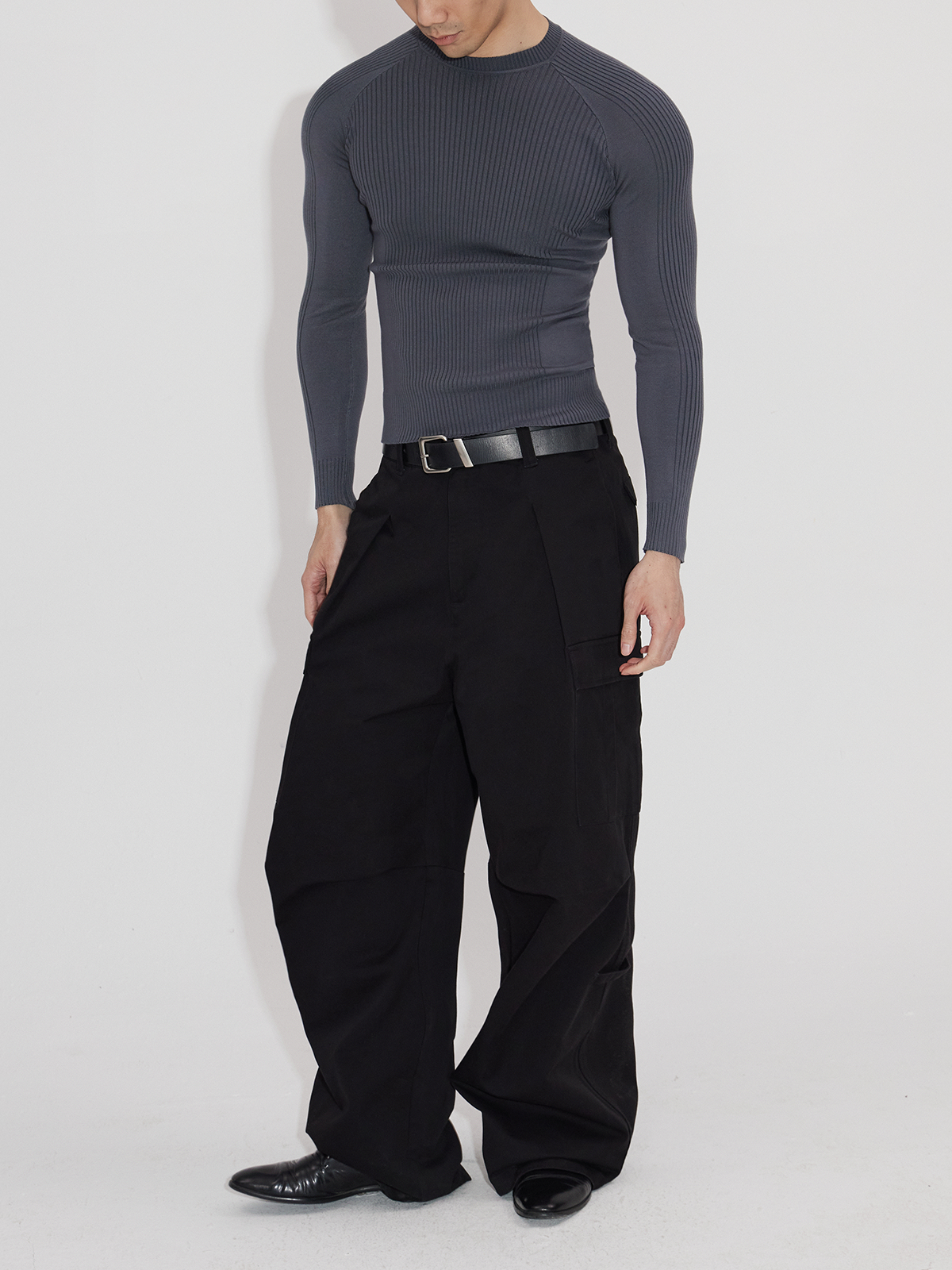 Lightweight Ribbed Knit Long Sleeve