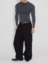 Lightweight Ribbed Knit Long Sleeve
