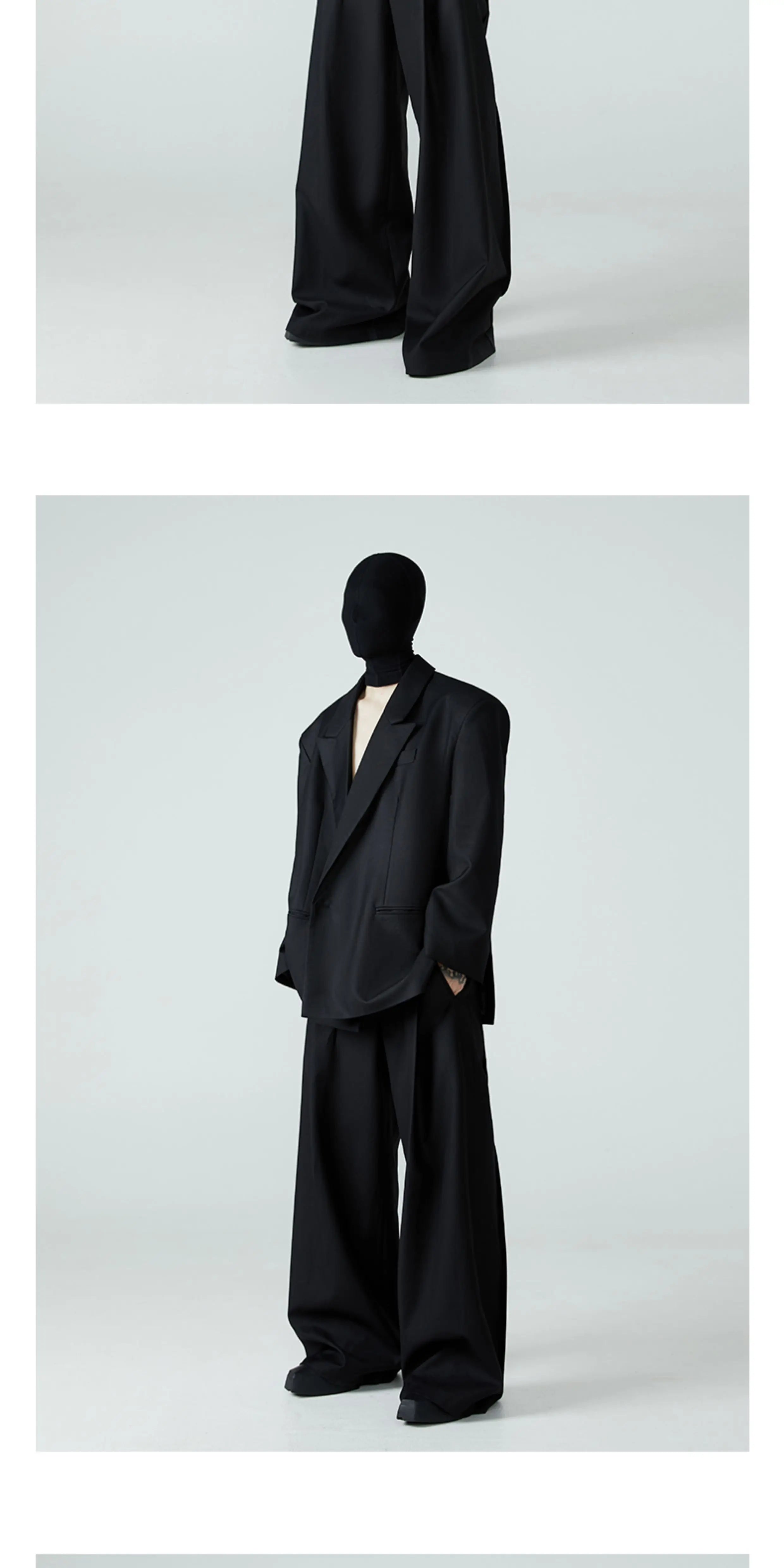 Men's Loose Pleated Wide Leg Pants
